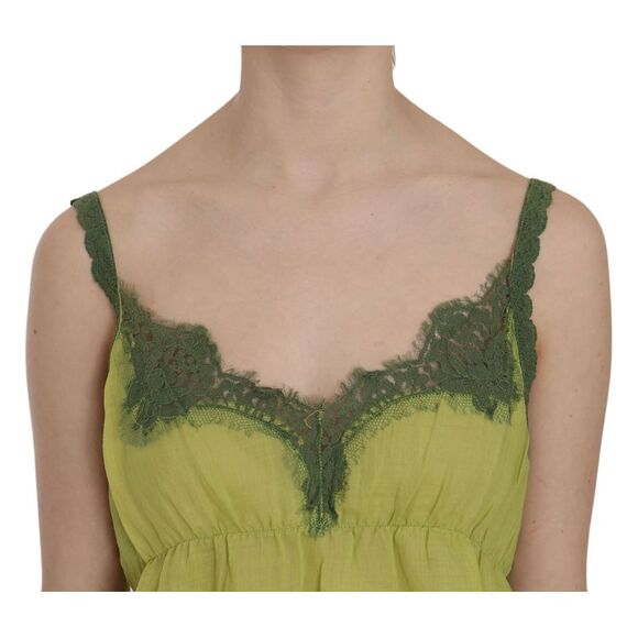 PINK MEMORIES Lace Trim Camisole Women Green Tops & T-Shirts - Picture 4 of 5